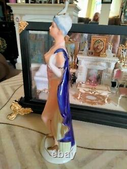 German Unique Naughty Art Deco Flamenco Dancing Girl Lady Porcelain Figurine