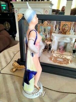 German Unique Naughty Art Deco Flamenco Dancing Girl Lady Porcelain Figurine