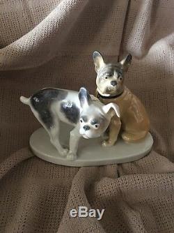 Germany Karl ENS Porcelain Pair Of French Bulldog Dogs Animal Figurine
