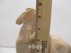 Geza Devegh Beige Porcelain Art Deco Horse & Maiden Figurine Lamberton Scammell