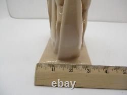 Geza Devegh Beige Porcelain Art Deco Horse & Maiden Figurine Lamberton Scammell