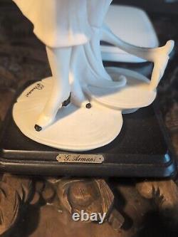 Giu Armani Etrusca Arte 1990 Lady with Gramophone Figurine Signed