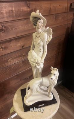 Giuseppe Armani Collectable Figurine Lady With Great Dane (Italy)