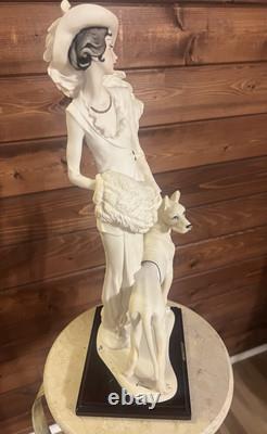 Giuseppe Armani Collectable Figurine Lady With Great Dane (Italy)