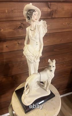 Giuseppe Armani Collectable Figurine Lady With Great Dane (Italy)