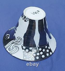 Glazed Porcelain Woman Head/Torso/Thighs Vase Mid Century Modern Art Deco Signed