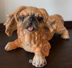 Goebel Mid Century Pekingese Figurine Art 1960s West Germany Porcelain Ceramic