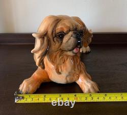 Goebel Mid Century Pekingese Figurine Art 1960s West Germany Porcelain Ceramic