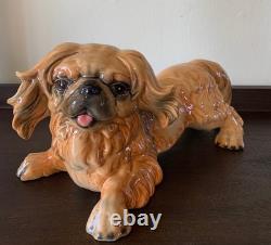 Goebel Mid Century Pekingese Figurine Art 1960s West Germany Porcelain Ceramic