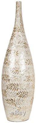 Gold Leaf Vase 90cm Floor Standing Tall Flower Vase Exquisite Design Bottle
