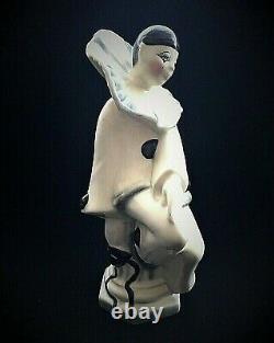 Goldscheider Austrian Art Deco Matte Glazed Harlequin Sculpture. Circa 1910