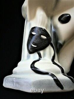 Goldscheider Austrian Art Deco Matte Glazed Harlequin Sculpture. Circa 1910