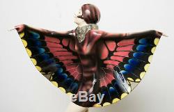 Goldscheider Lorenzl Captured Bird Butterfly Figurine Austria Art Deco Porcelain