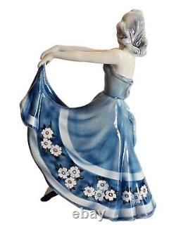 Goldsheider Ballerina Porcelain Sculpture 1940s Large 14 in Signed