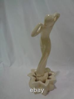 Gorgeous Cowan Cream Art Deco Nude Dancer Flower Frog