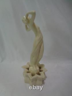 Gorgeous Cowan Cream Art Deco Nude Dancer Flower Frog
