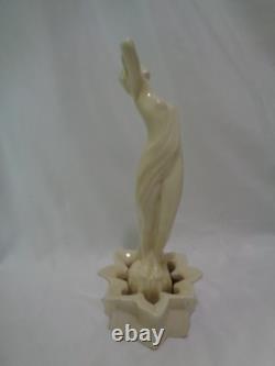 Gorgeous Cowan Cream Art Deco Nude Dancer Flower Frog