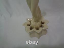 Gorgeous Cowan Cream Art Deco Nude Dancer Flower Frog