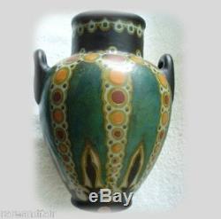 Gouda art deco pottery vase Henley pattern Holland ca 1923