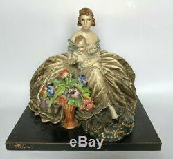 Guido Cacciapuoti Ancienne Femme Et Bebe En Porcelaine Art Deco Lady Italy