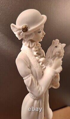 Guiseppe Armani Figurine Woman With Dog Porcelain Art Deco Collect