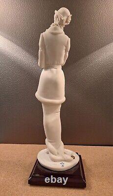 Guiseppe Armani Figurine Woman With Dog Porcelain Art Deco Collect