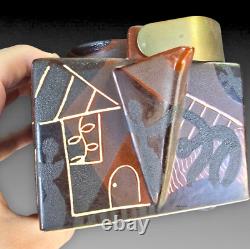 Guy Honored Modern Cubist Ceramist La Borgne Art Deco Style Teapot