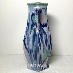 H. MUELLER CO. Art Deco End of Day Vase 6.75 inch Porcelain HTF