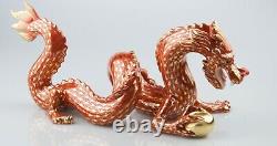 HEREND Hungary Porcelain DRAGON 15601(VH-OR) RED FISHNET Brand New