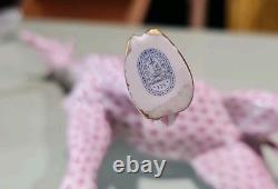 HEREND Large Pink Fishnet Giraffe #15357 Excellent Condition No Box Estate