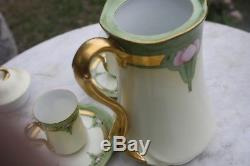 HTF Bavaria, J&C Art Deco Demitasse Coffee, Tea, Chocolate Pot, cups, sauces 10