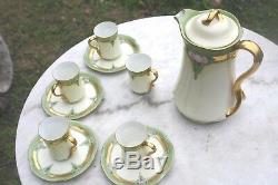 HTF Bavaria, J&C Art Deco Demitasse Coffee, Tea, Chocolate Pot, cups, sauces 10