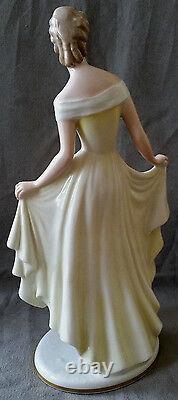 HUTSCHENREUTHER Art Deco GERMANY PORCELAIN FIGURINE First Ball Claire Weiss