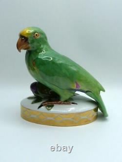 HUTSCHENREUTHER Art Deco Porzellan Figur Papagei Fritz Klee Porcelaine Parrot