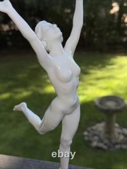 HUTSCHENREUTHER SELB German Art deco porcelain nude Woman figurine 13.5
