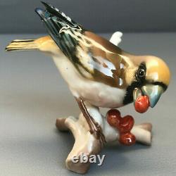 HUTSCHENREUTHER Vintage German Multicolor Porcelain Figurine Titmouse Bird #1