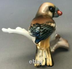 HUTSCHENREUTHER Vintage German Multicolor Porcelain Figurine Titmouse Bird #1