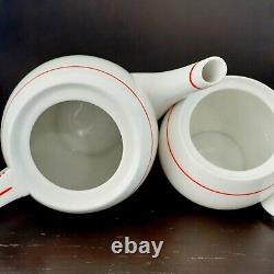 Haas-Czjzek Schlaggenwald Teapot & Sugar 1930's Art Deco Porcelain Ferd Kasper