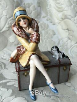 Half-doll Related/demi-figurine/boite Porcelaine/box/flapper/fasold/art Deco