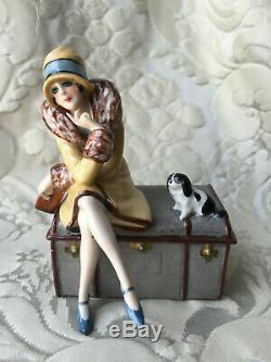 Half-doll Related/demi-figurine/boite Porcelaine/box/flapper/fasold/art Deco