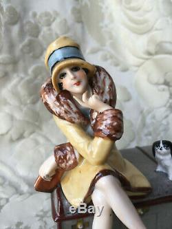 Half-doll Related/demi-figurine/boite Porcelaine/box/flapper/fasold/art Deco