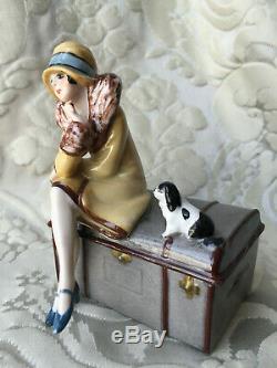 Half-doll Related/demi-figurine/boite Porcelaine/box/flapper/fasold/art Deco