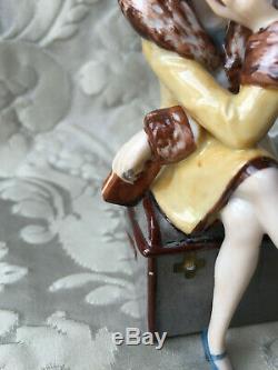 Half-doll Related/demi-figurine/boite Porcelaine/box/flapper/fasold/art Deco