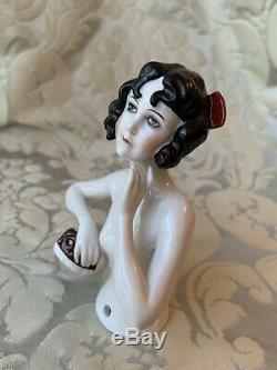 Half-doll/demi-figurine/buste Porcelaine/teepuppe/flapper/art Deco/masquerade