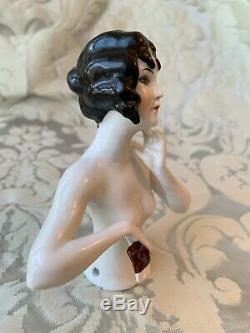 Half-doll/demi-figurine/buste Porcelaine/teepuppe/flapper/art Deco/masquerade