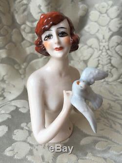 Half-doll/demi-figurine/buste Porcelaine/teepuppe/flapper/fasold/art Deco