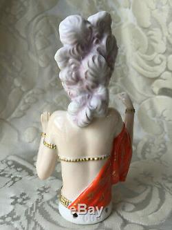 Half-doll/demi-figurine/buste Porcelaine/teepuppe/flapper/fasold/art Deco