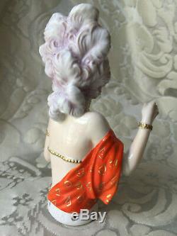 Half-doll/demi-figurine/buste Porcelaine/teepuppe/flapper/fasold/art Deco