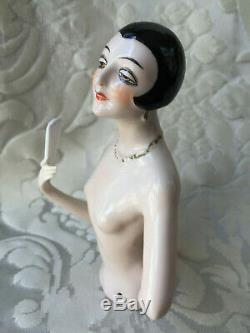 Half-doll/demi-figurine/buste Porcelaine/teepuppe/pincushion Doll/art Deco