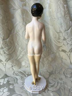 Half-doll/figurine Porcelaine/erotic/bathing Beauty/flapper/fasold/art Deco